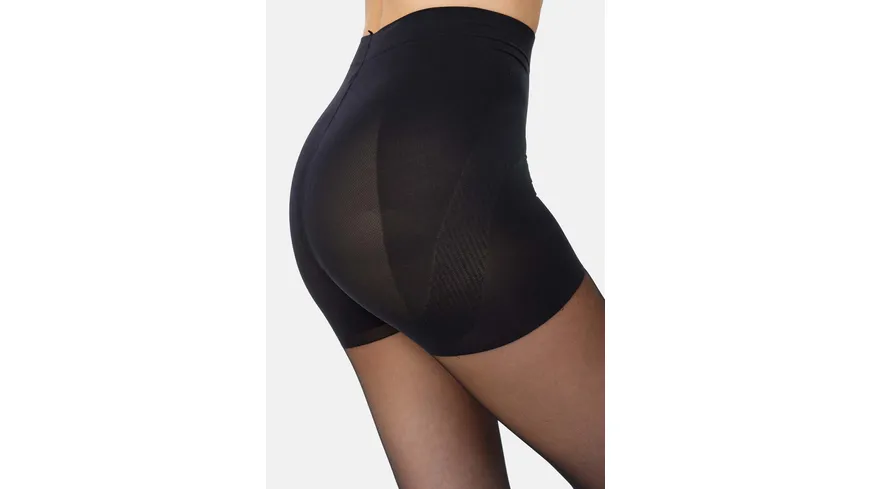 NUR DIE Damen figurformende Feinstrumpfhose Goodbye Laufmaschen 20 DEN schwarz