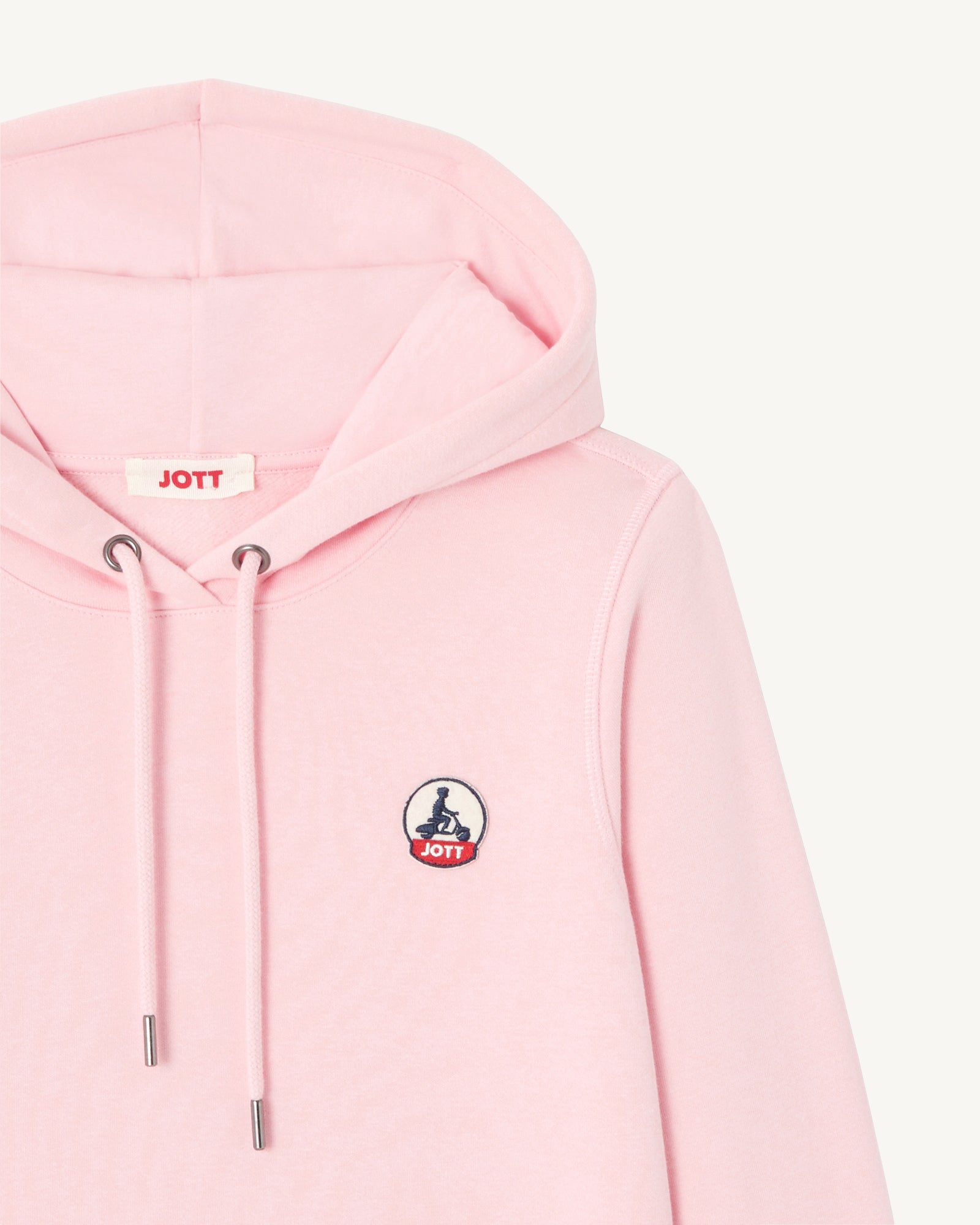 Sweat à capuche en coton biologique Rose pêche Livia