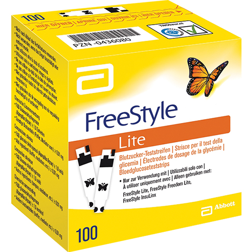 FREESTYLE Lite Teststreifen ohne Codieren  100 St  Teststreifen