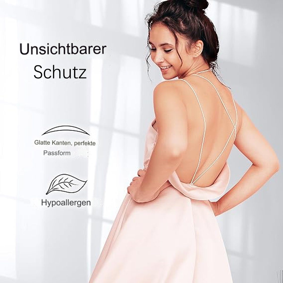B.X BH-Einlagen 4-teiliges Set Pasties Frauen Brustwarzenabdeckungen Wiederverwendbar (4 Paar), Selbstklebend pads Silikon Brustwarzenlose Abdeckungen BH für Kleid