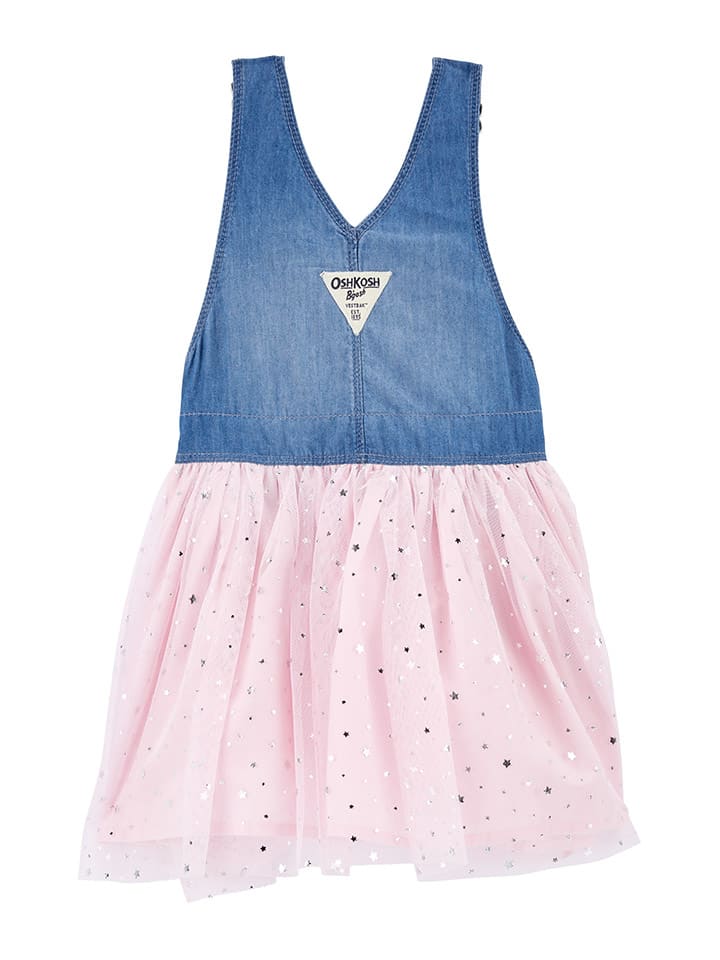 OshKosh Latzkleid in Blau/ Rosa günstig kaufen