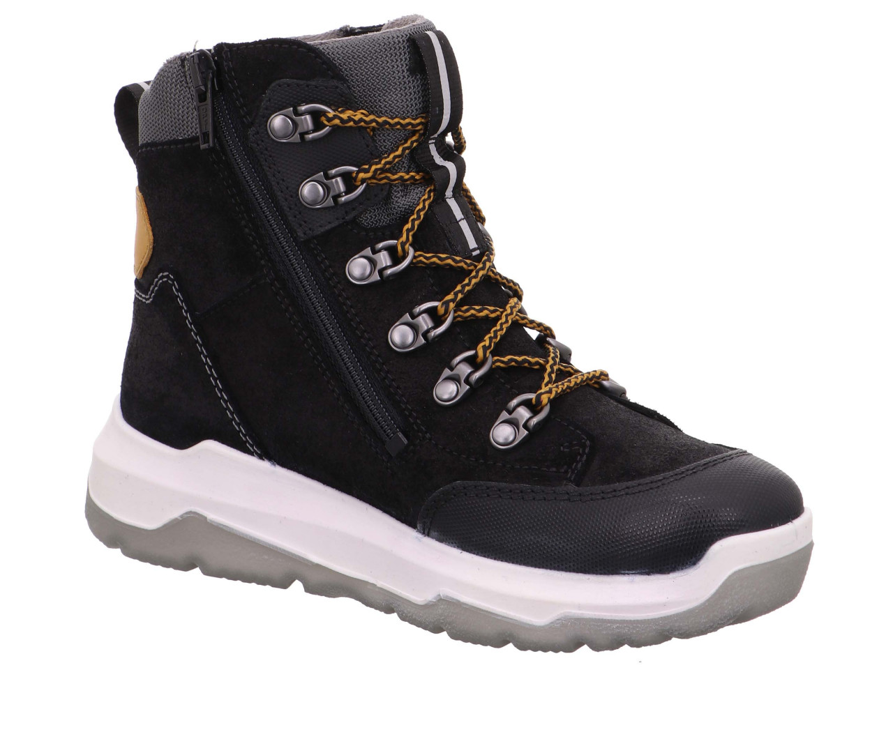SPACE - Schwarz/Gelb Boots mit Reißverschluss
