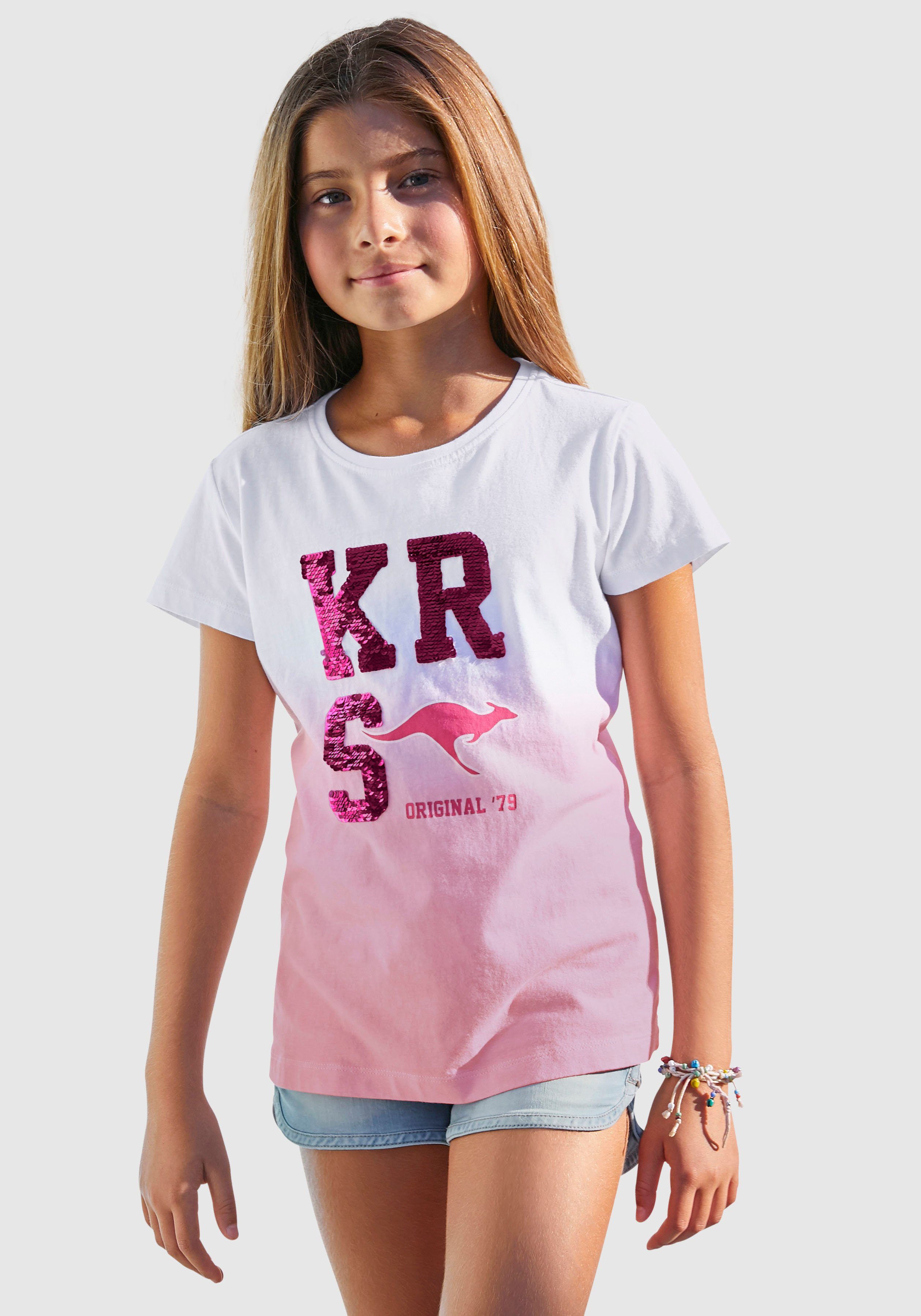 KangaROOS T-Shirt Im Farbverlauf mit Wendepailletten