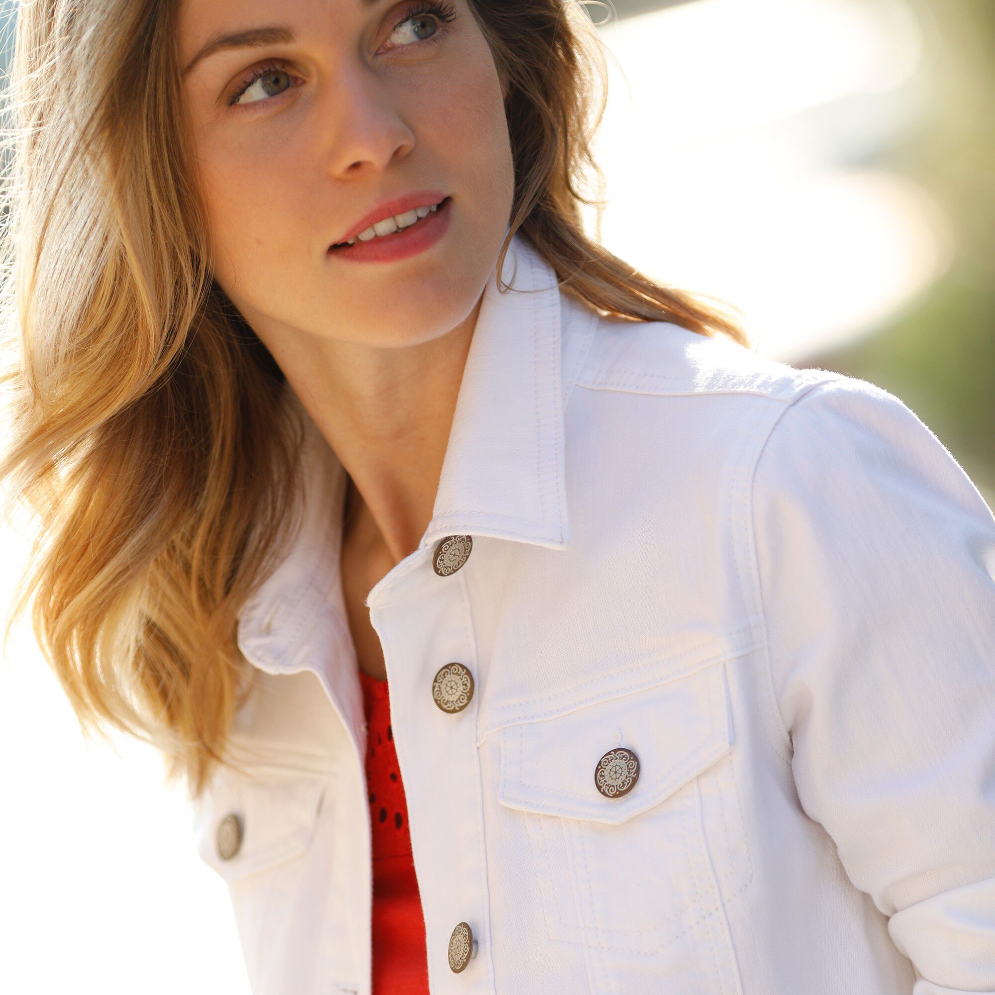 Veste boutonnée en jean