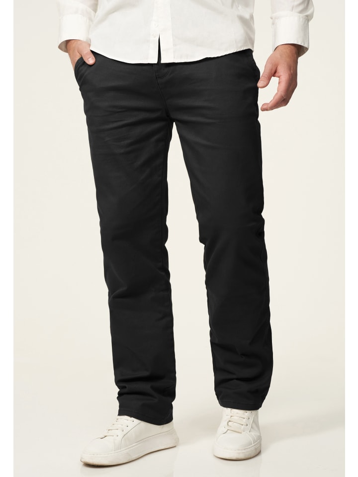 DAILY COTTON Chinohose - DCDAVIE Chino Hose Jeans Stoffhose Straight-Fit in Schwarz günstig kaufen
