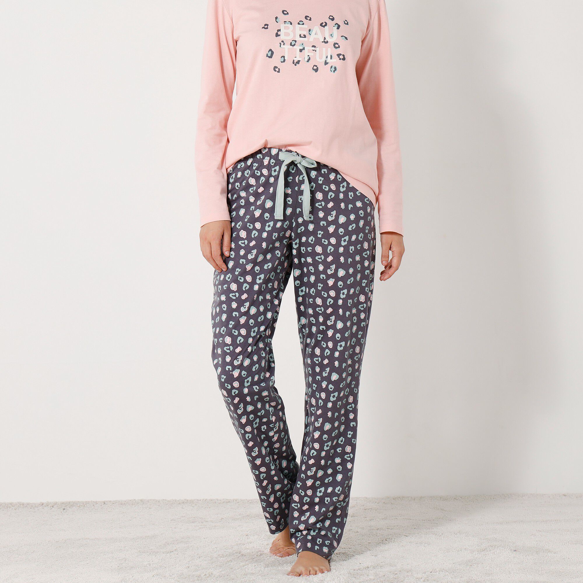 Pantalon pyjama coton imprimé 