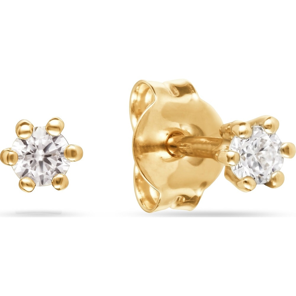 FAVS Boucles d'oreilles à fermoir à poussette 375 Or jaune Boucles d'oreilles