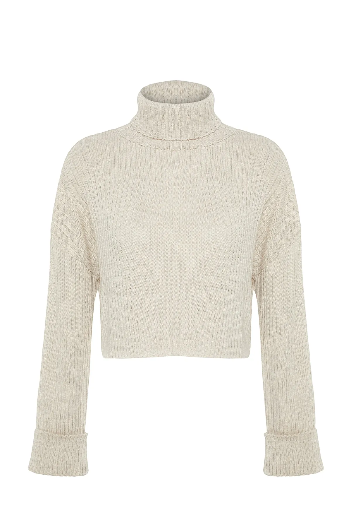 Trendyol Collection  Stone Crop Basic Strickpullover TWOAW22KZ0223