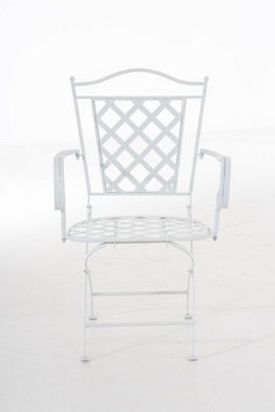 TPFGarden Gartenstuhl Athan - für Garten, Balkon, Terrasse - Farbe: weiß (Hochwertiger und stabiler Metallstuhl aus handgefertigtem Eisen, 1 St), Balkonstuhl, Bistrostuhl - Maße (TxBxH): 51 x 56 x 93cm
