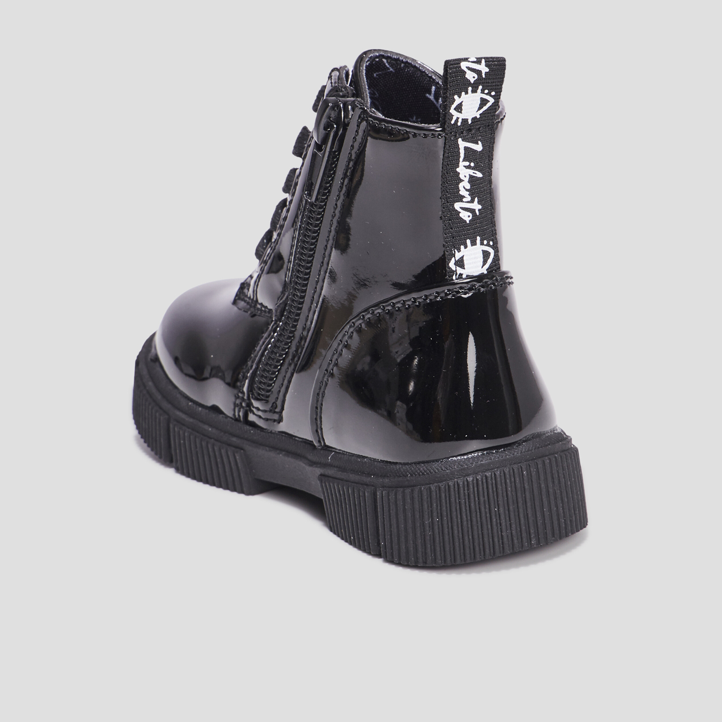 Bottines vernies à lacets Liberto noir bébé fille | La Halle