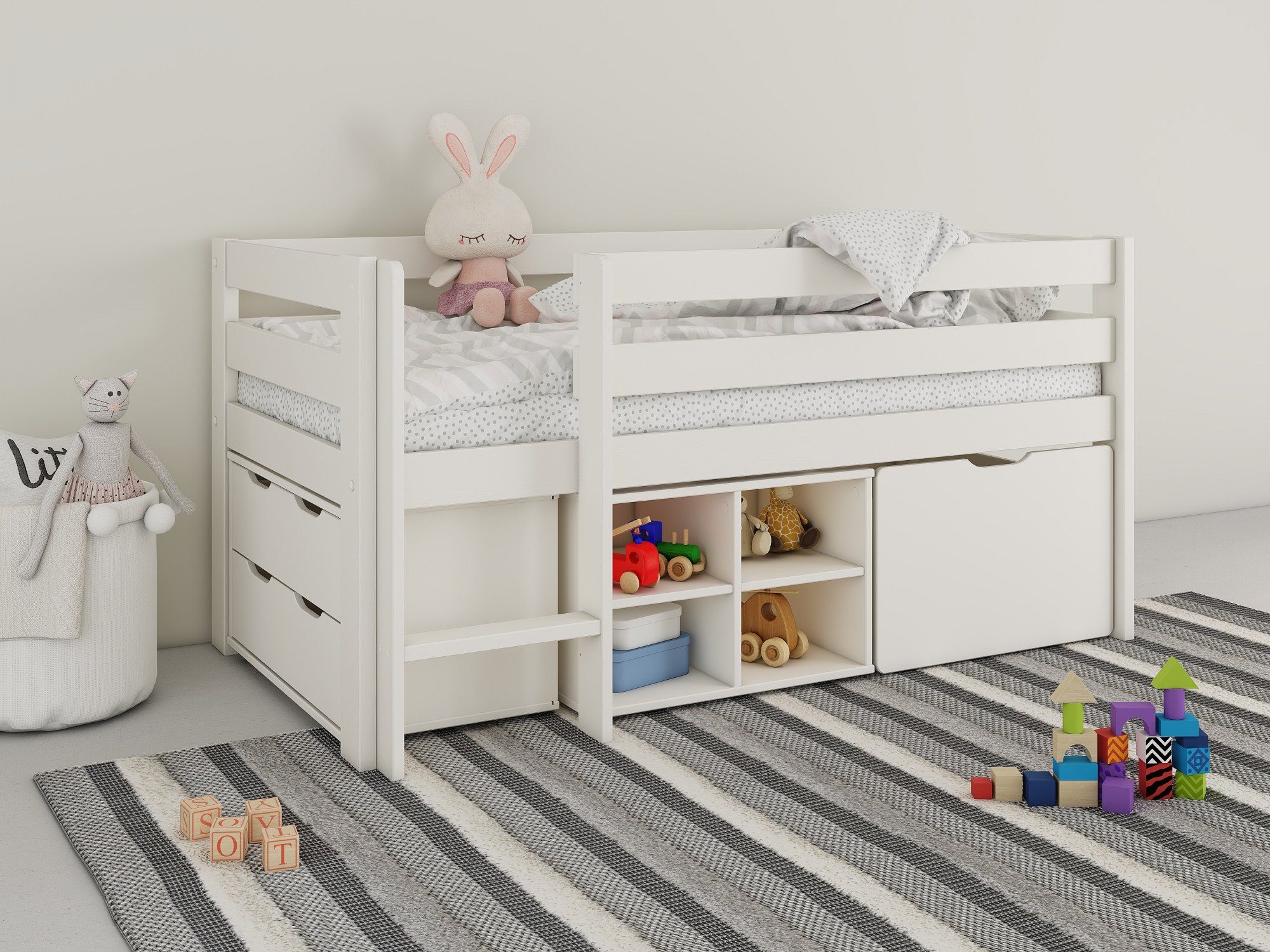 Lüttenhütt Bettschubkasten Tide, aus MDF, FSC®-zertifiziert, passt unter Bett Tide