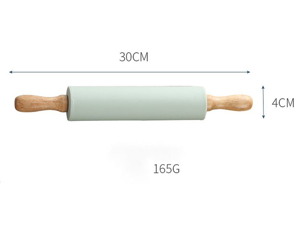SCOKIT Backmatte Silikon Backmatte, Silikonmatte Backen Groß, (1 satz, 2-tlg., Silikon, Mit Nudelholz), Antihafte Teigmatte Ausrollmatte für Teig Fondant Pizza Gebäck Brot
