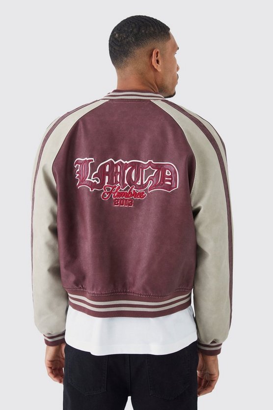 Tall kastige PU-Jacke