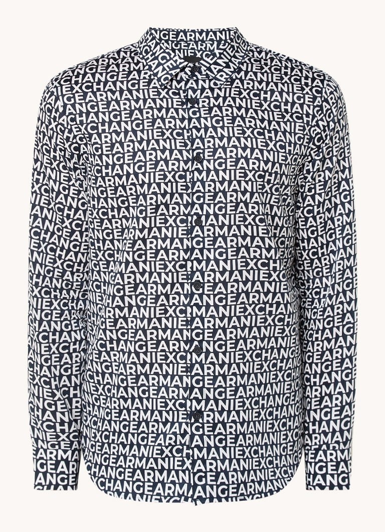 Armani Exchange košulja regularnog kroja s printom logotipa
