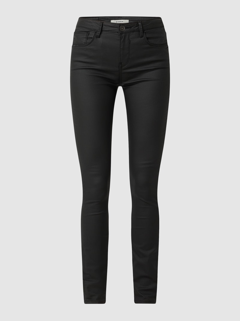 Super Slim Fit High Waist Jeans mit Stretch-Anteil Modell 'Celia' in schwarz