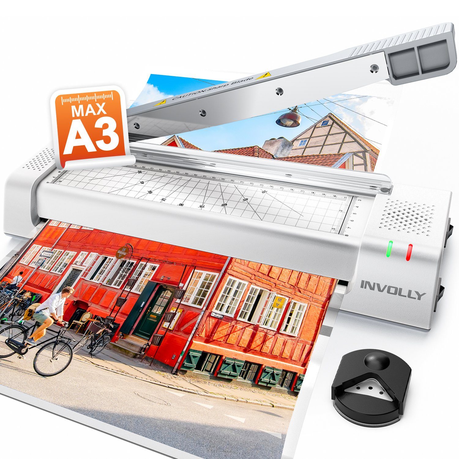 ABOX Laminiergerät Involly OL381C, A3 A4 A5 A7,Heiß und Kalt Laminiermaschinen