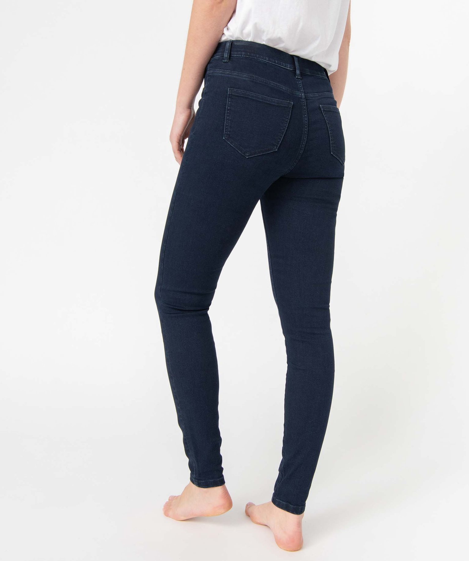 Jegging femme avec coutures contrastantes blue black | GEMO