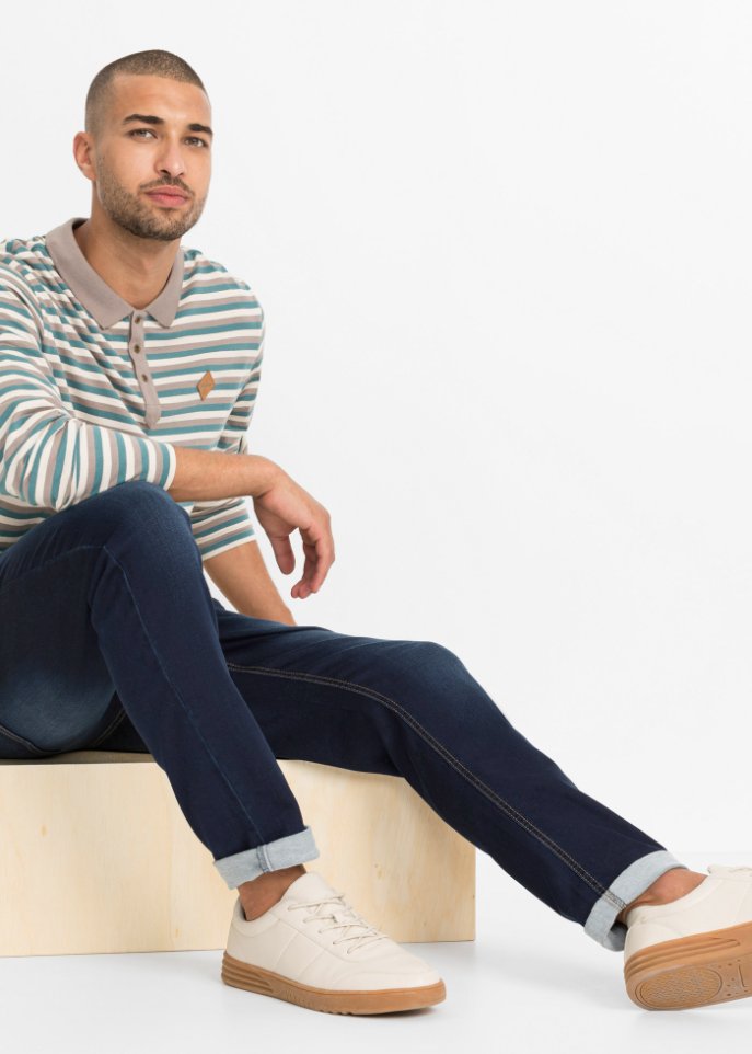 Regular Fit Sweat-Schlupfjeans, Tapered