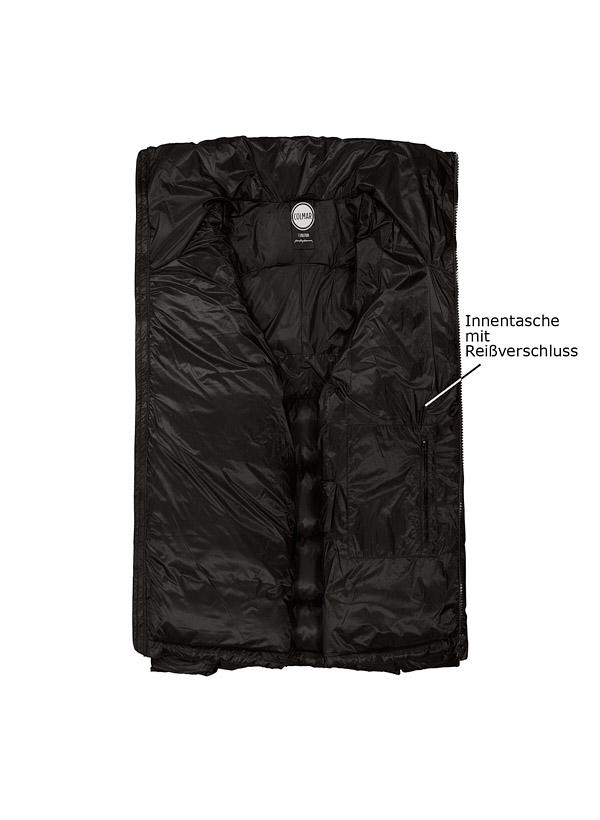 COLMAR, Daunenjacke, Mikrofaser, wasserabweisend, schwarz
