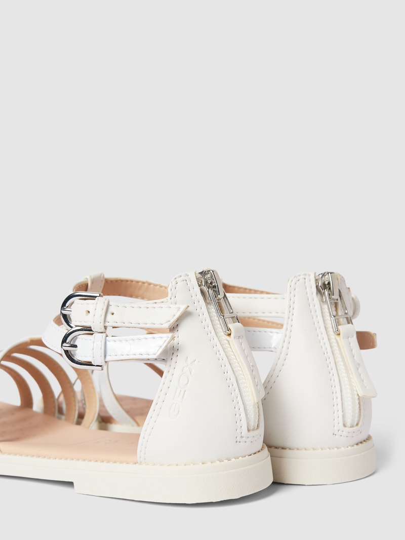 Sandalen mit Dornschließe Modell 'KARLY' in weiß