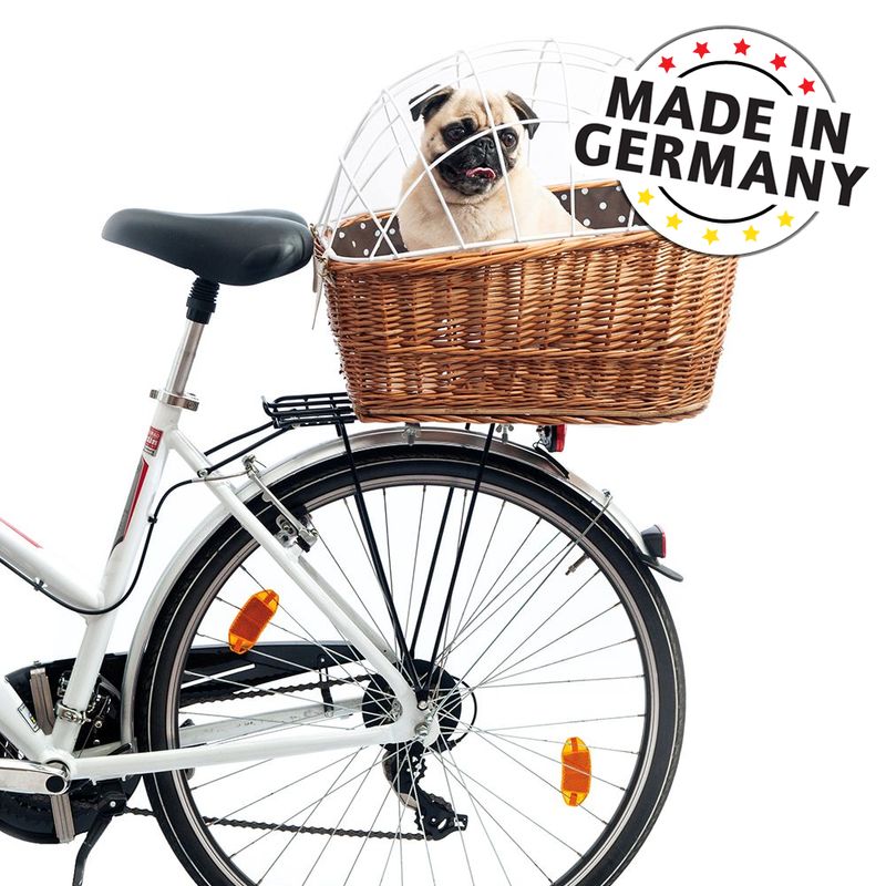 Aumüller Hunde-Fahrradkorb für Gepäckträger mit Schutzgitter zu TOP-Preisen