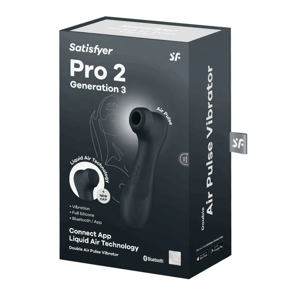 Satisfyer ProGeneration 3 med Liquid Air-teknologi, vibration og Bluetooth/App Black