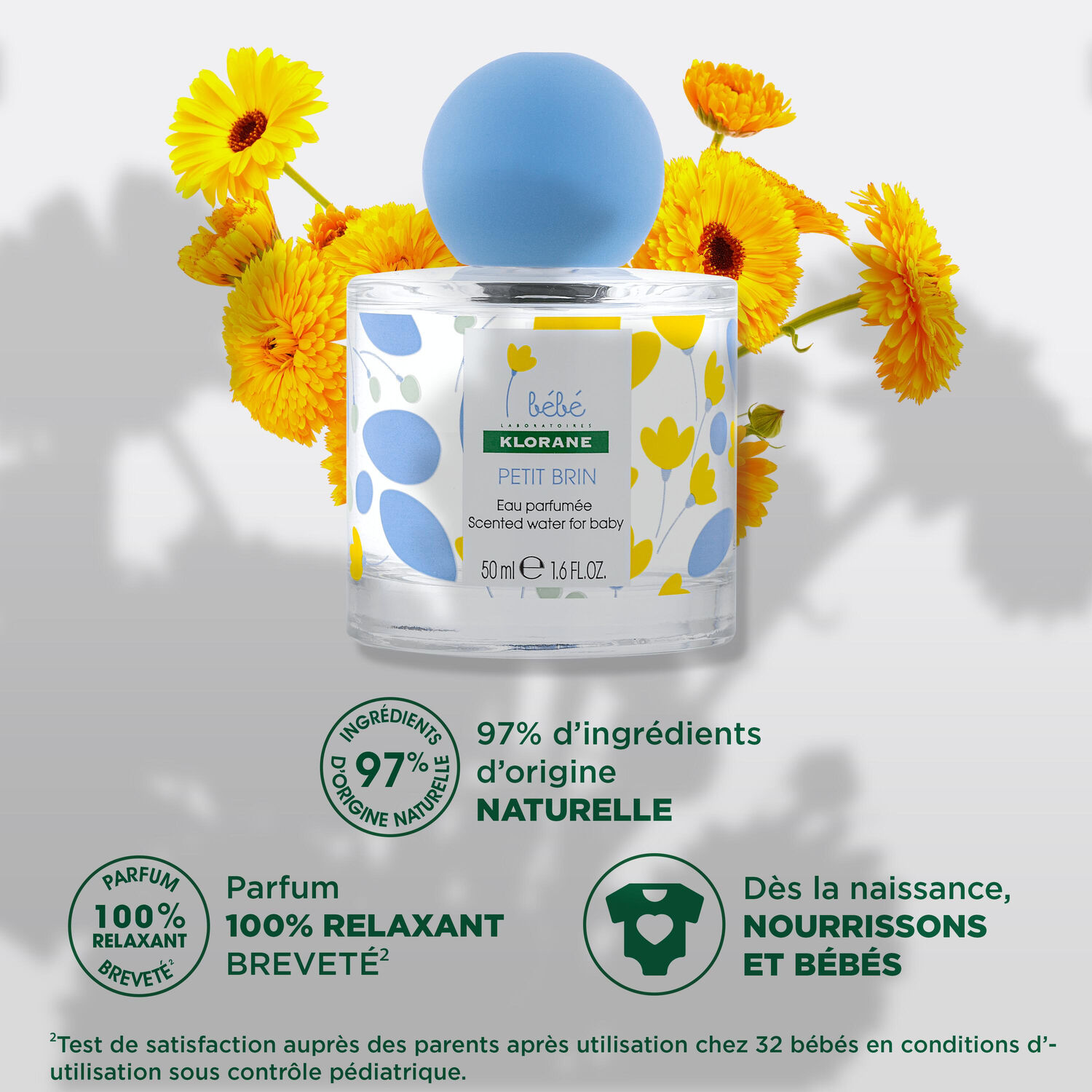 Klorane Eau Parfumée Bébé Petit Brin 50 ml