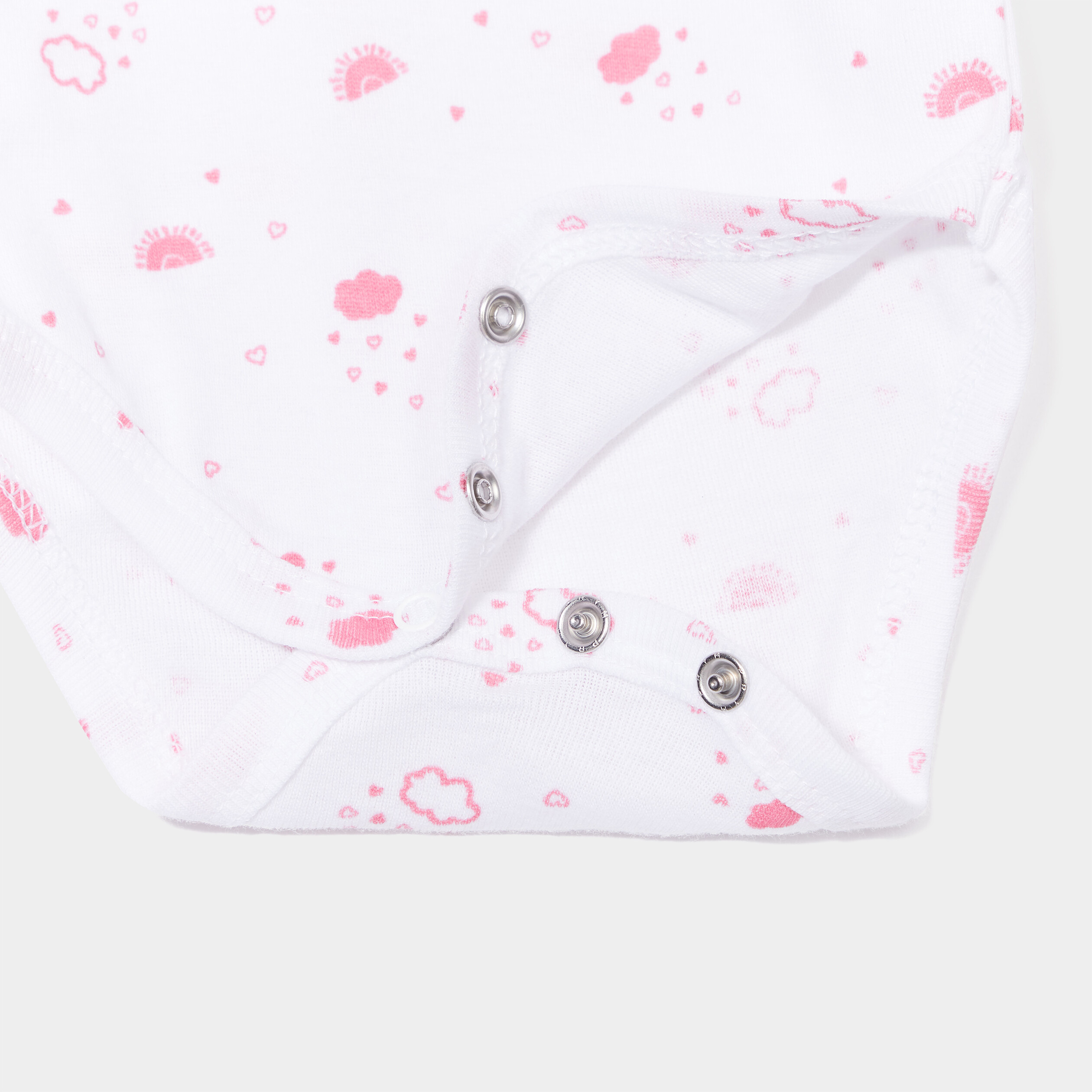 Lot 3 bodies US coton rose fushia bébé fille | La Halle
