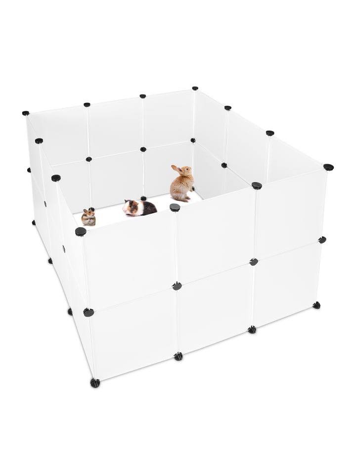 relaxdays Freilaufgehege in Weiß - (B)110 x (H)92 x (T)110 cm günstig kaufen onesize