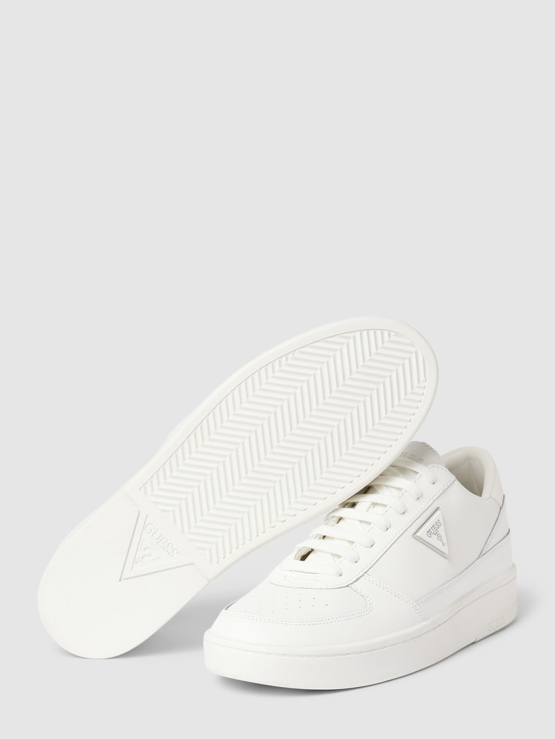 Sneaker aus Leder-Mix Modell 'SILEA' in weiß