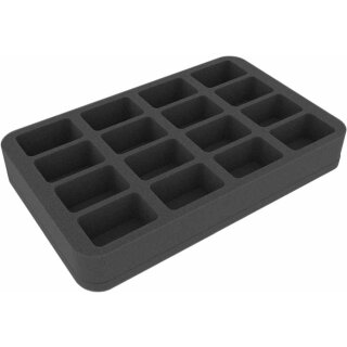 Feldherr 40 mm Half-Size Schaumstoffeinlage mit 16 Fächern