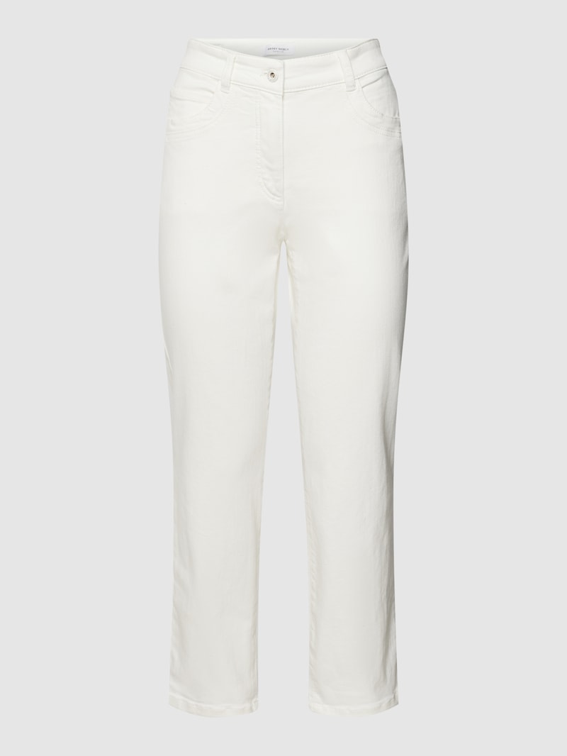Jeans mit 5-Pocket-Design in offwhite