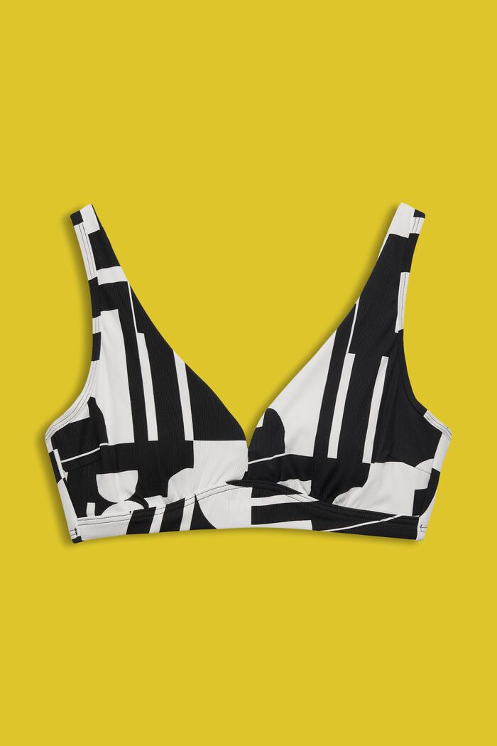 Wattiertes Bikinitop mit Retroprint für große Cups