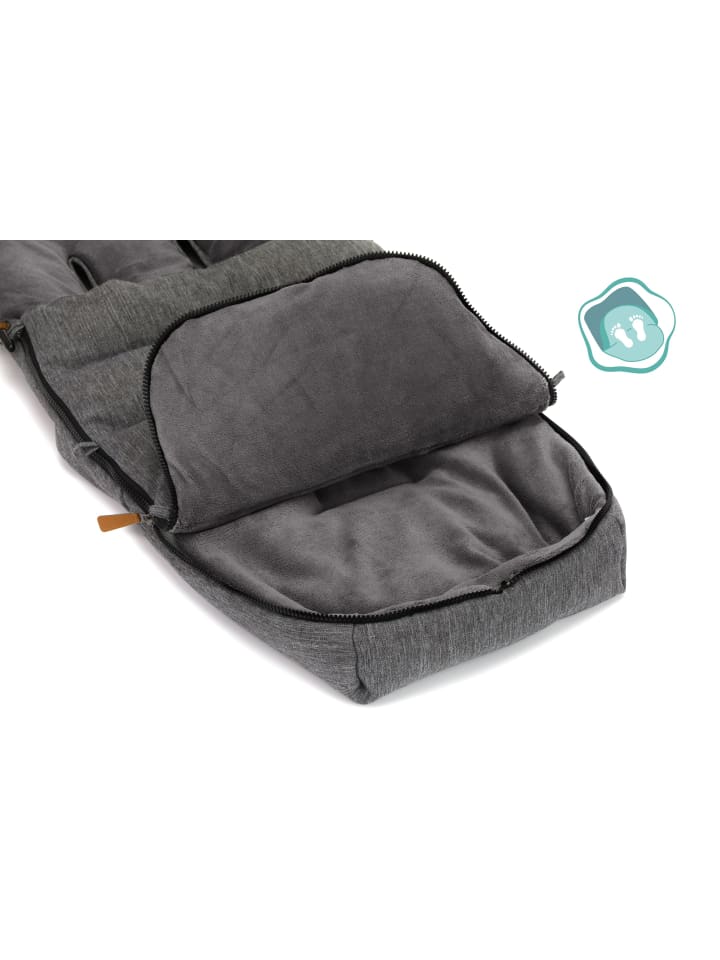 fillikid Winterfußsack Kinley Exklusiv in Melange Hellgrau günstig kaufen onesize