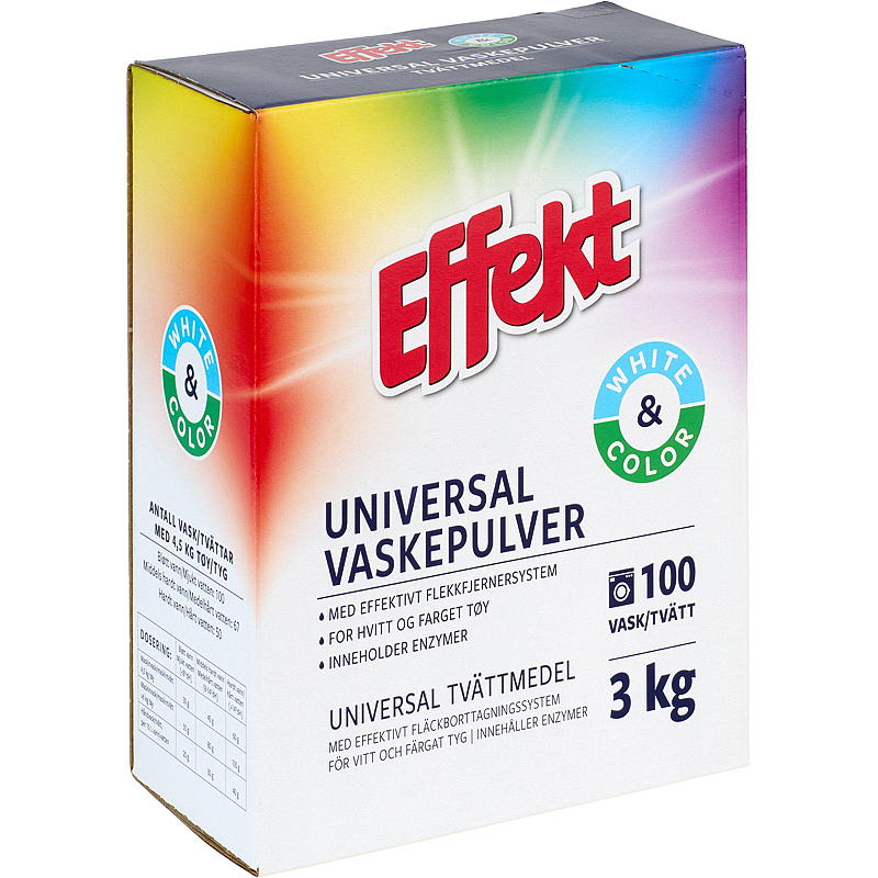 Effekt Vaskepulver 3 kg Universal Effekt
