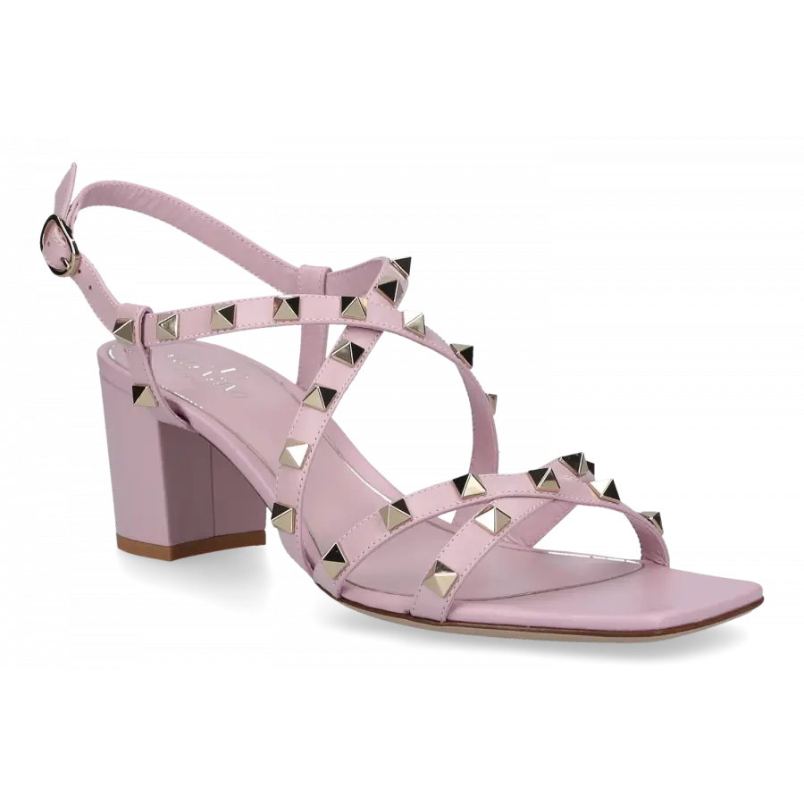 Valentino Garavani - Sandalen ROCKSTUD Kalbsleder - pink