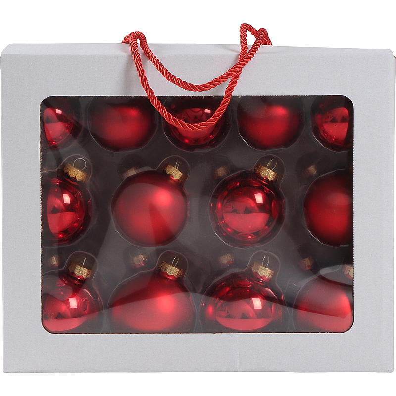 Home Julekule 26-pk glass rød