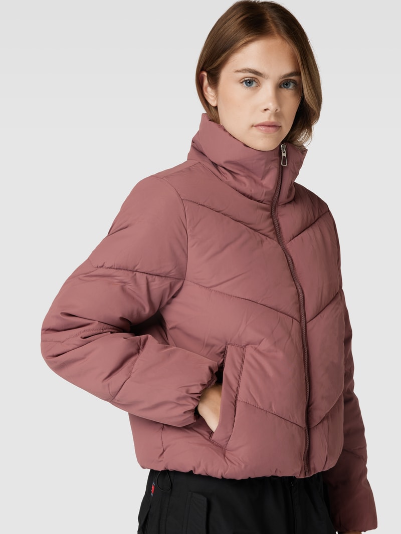 Steppjacke mit Stehkragen Modell 'MAGGI' in aubergine