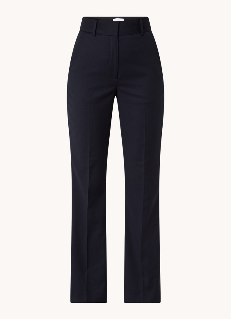 Pantaloni evazați cu talie înaltă din amestec de lână Reiss Haisley