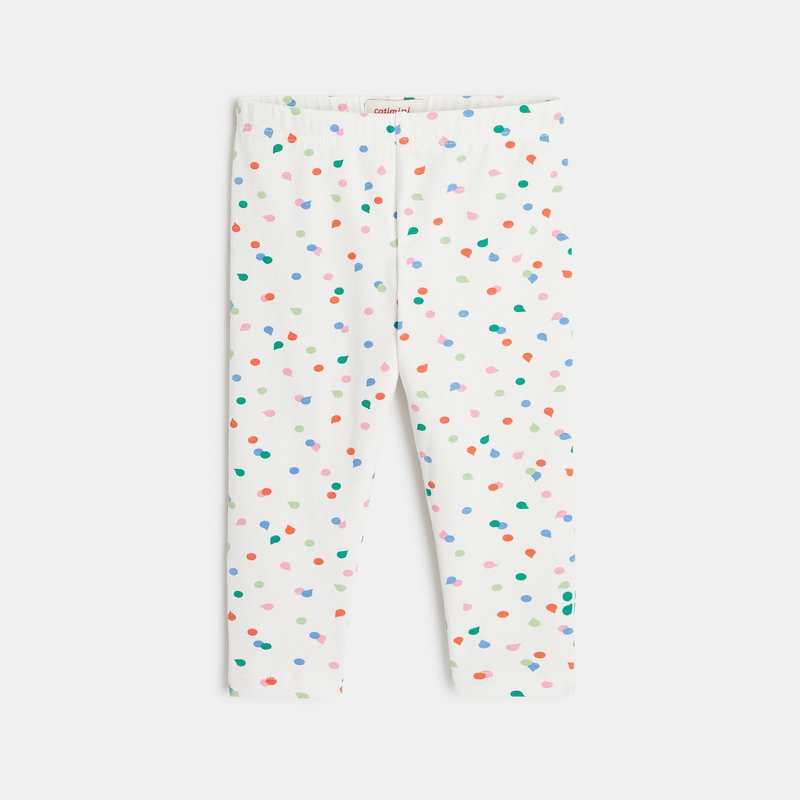 Legging bébé fille blanc à pois Catimini