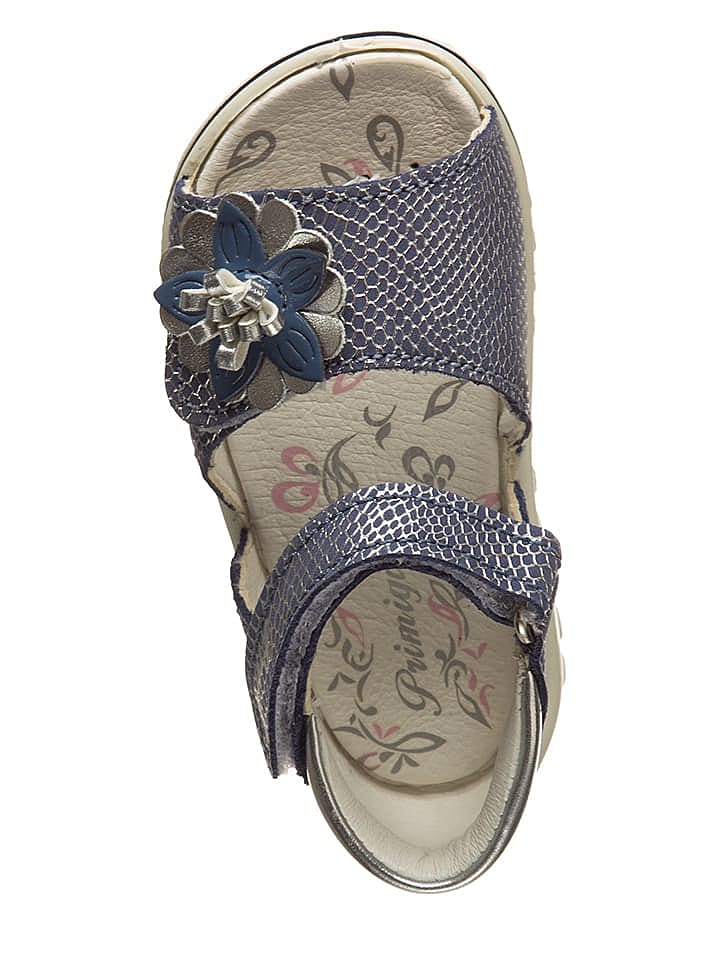 Primigi Leder-Halbsandalen in Dunkelblau/ Silber günstig kaufen 24