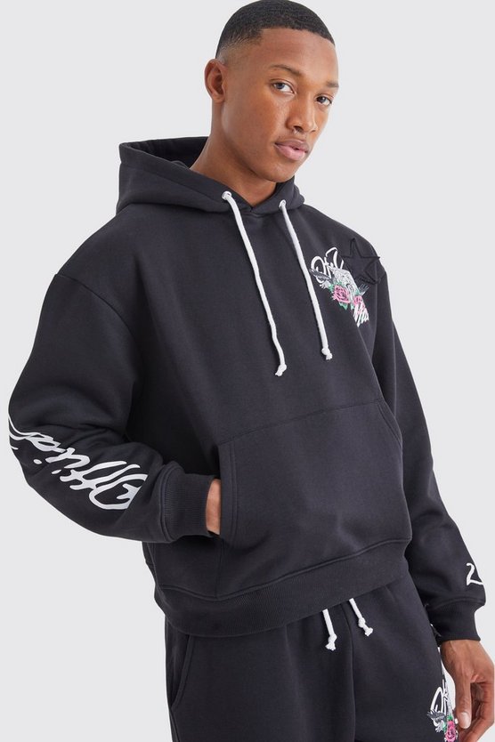 Kastiger Oversize Trainingsanzug mit Tiger-Print