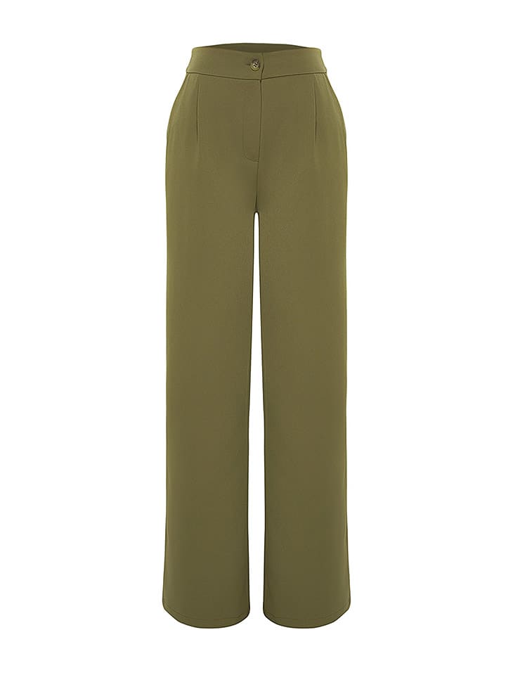 trendyol Marlenehose in Oliv günstig kaufen
