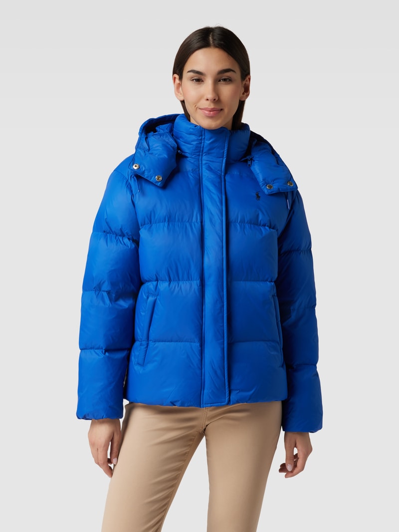 Steppjacke mit Stehkragen in royalblau