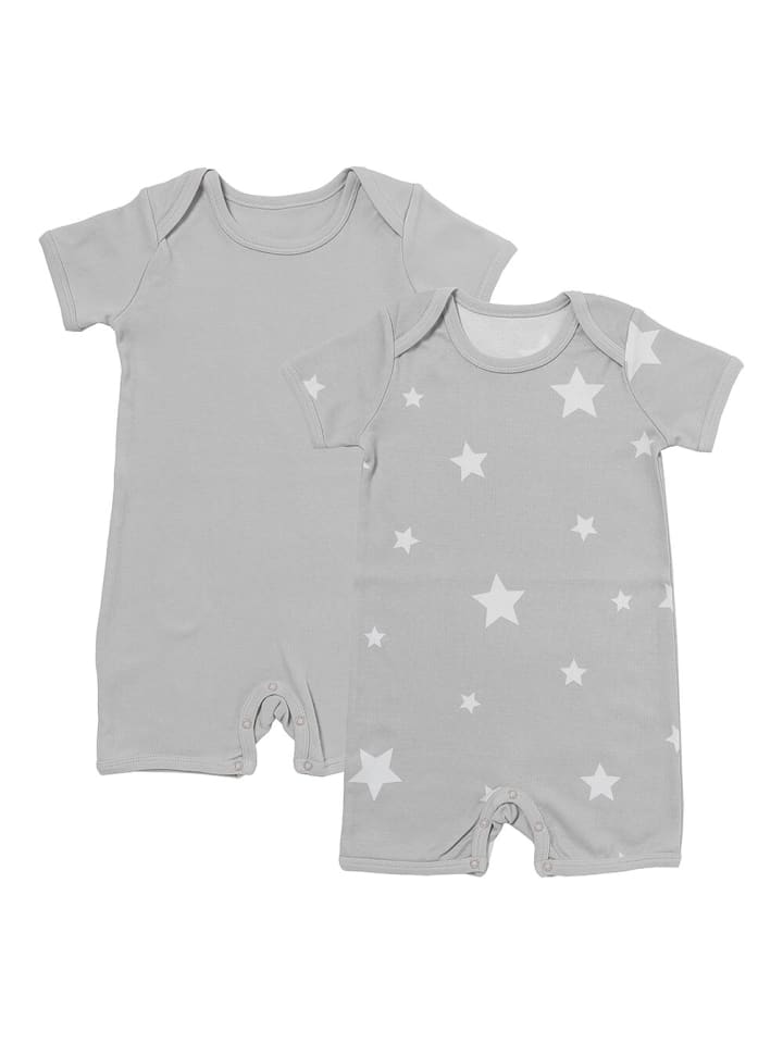 Schlummersack Bio Baby-Strampler kurzarm 2er-Pack in Grau günstig kaufen