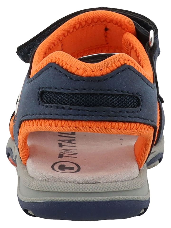 Tom Tailor Sandalen in Dunkelblau/ Orange günstig kaufen