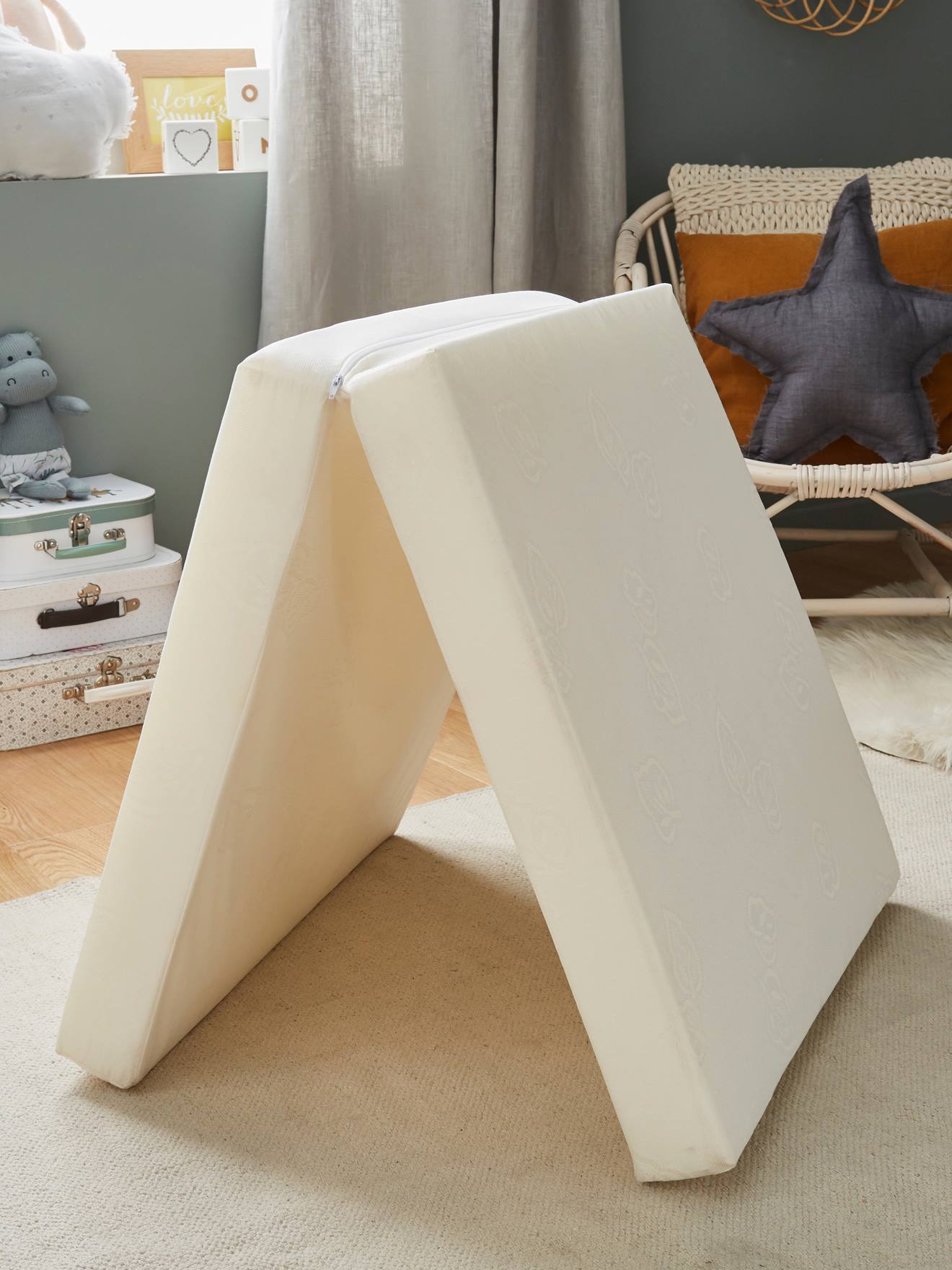 P'tit lit Faltbare Baby Matratze NOMADE P'TIT LIT, 60 x 120 cm - weiß