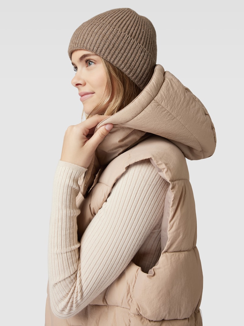 Steppweste mit Kapuze Modell 'JAMILLA' in beige