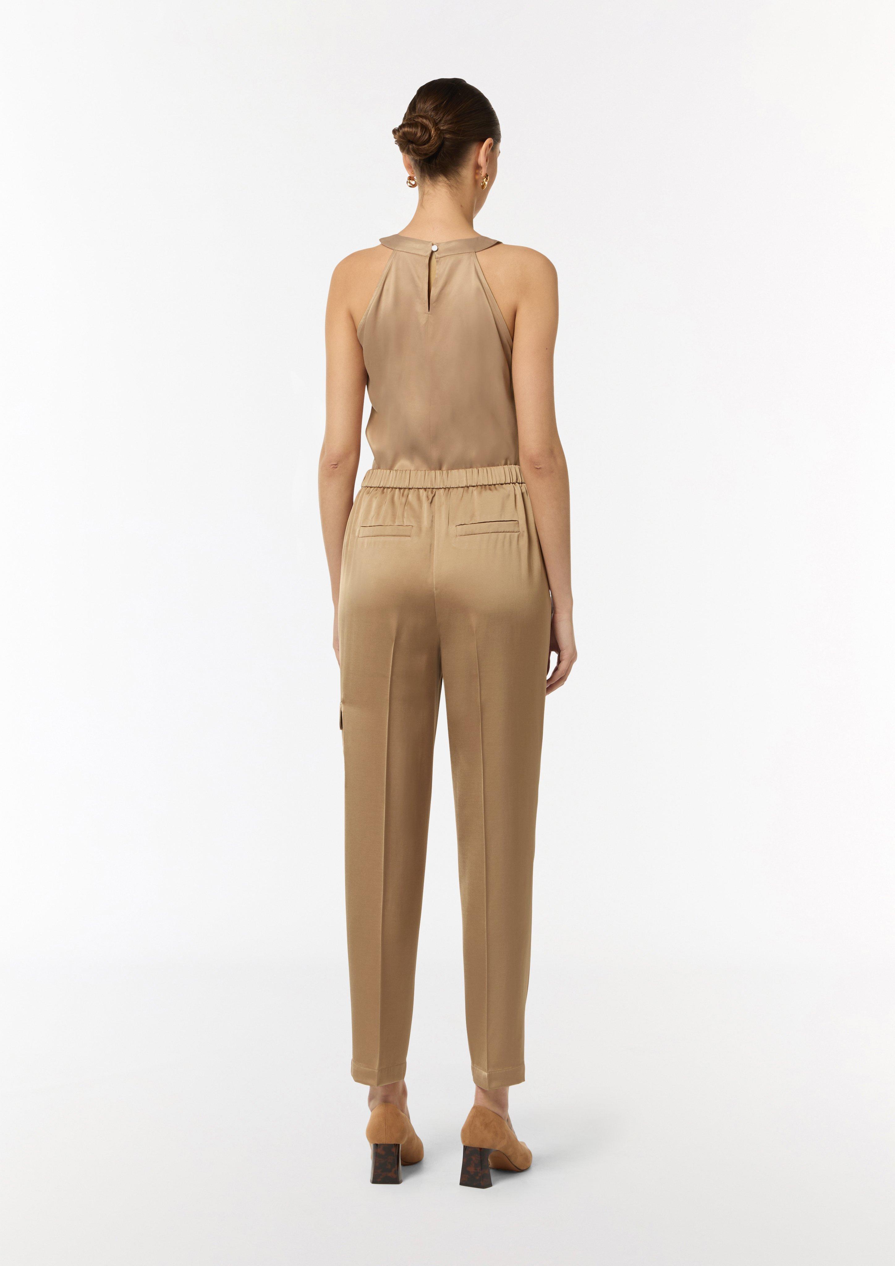 Cargohose aus Satin - braun