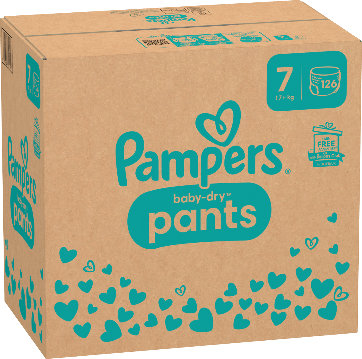 Baby Pants Baby Dry Gr.7 Extra Large (17+ kg), Monatsbox, 126 St
